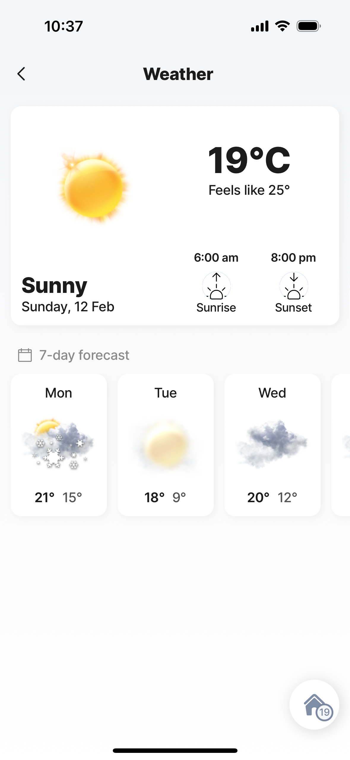Weather forecast