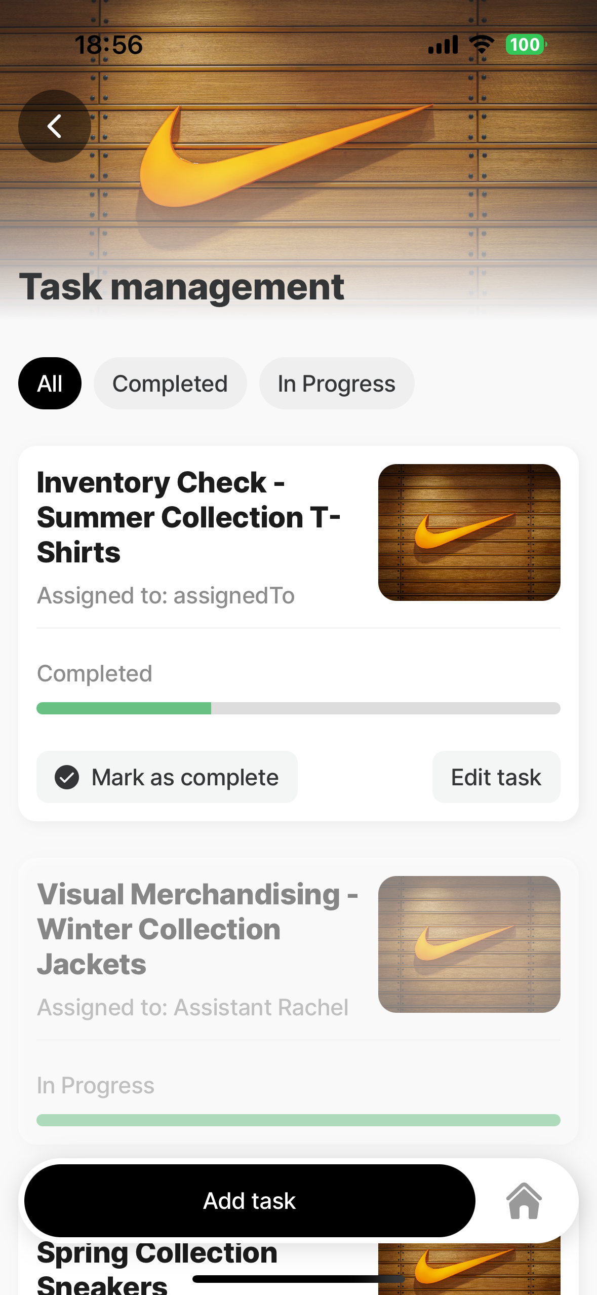 Nike task management