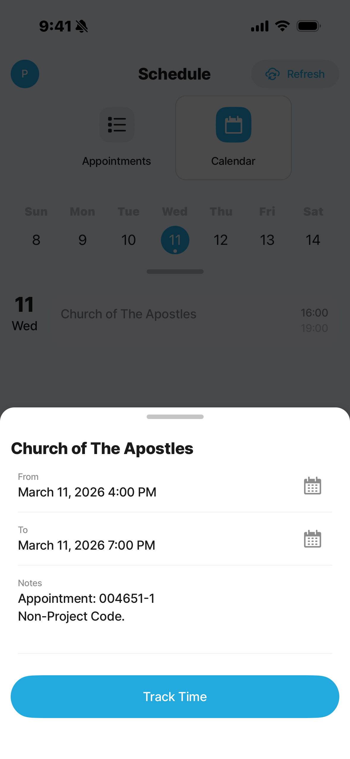 Time Tracking - My Time Cards overview with weekly totals and approval status